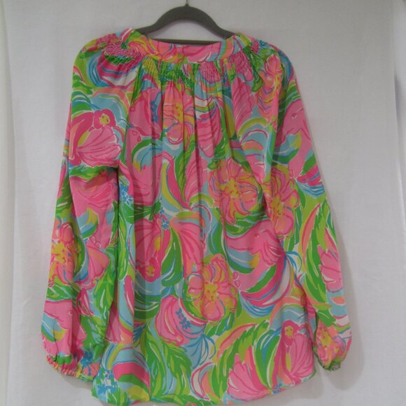 Lilly Pulitzer S Elsa So A Peeling Elephant Tunic Shirt - Picture 6 of 8